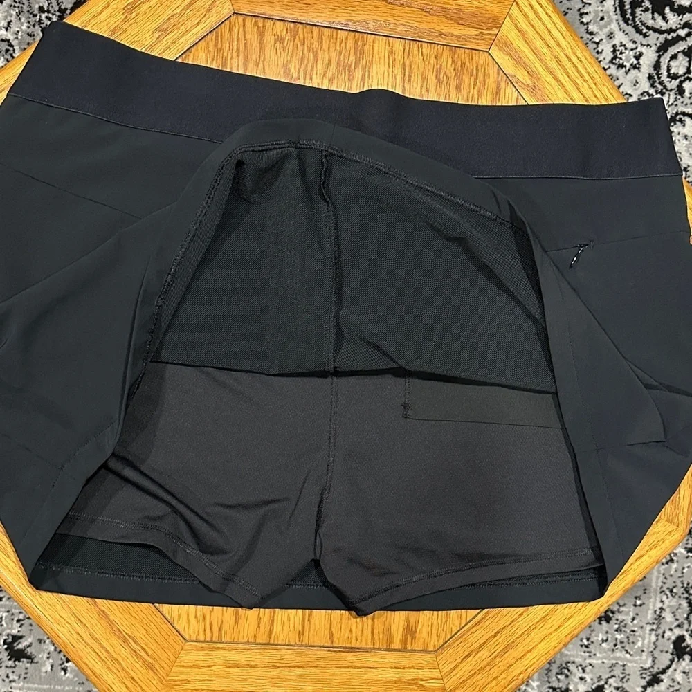 *GREG NORMAN* Plus Black Skort w/ Side Pockets x Silver Accent Size XXL